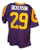 Autographed Eric Dickerson Los Angeles Rams Throwback Blue Jersey with HOF 99 Inscription