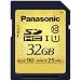 Panasonic RP-SDU32GE1K SDHC-Speicherkarte 32GB Geschwindigkeitsklasse 10 (UHS-I, Lesen bis 90MB/sek, Schreiben bis 25MB/sek)