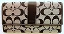 Authentic Coach Hampton Signature Slim Wallet 41525 Black