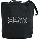 Canvas Tote Bag Black  Sexy Girls Caymanian  Cayman Islands Country
