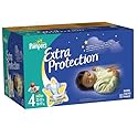 Pampers Extra Protection Nighttime Diapers, Super Pack, Size 4, 80 Count