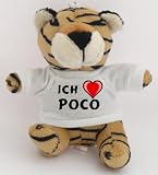 Produkt-Bild: Pl&uuml;sch Tiger Schl&uuml;sselhalter mit T-shirt mit Aufschrift Ich liebe Poco