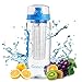 Gonex Fruit Infuser Water Bottle Camping Water Bottle 32OZ(Blue)