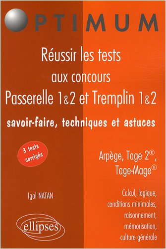 Réussir Tests Aptitudes Tage-Mage Tage 2 Arpege Essec Esc Passerelle Tremplin Sesame Acces Masteres