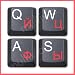 Russian Keyboard Stickers/Transparent Red Fluorescent Permanent Imprint