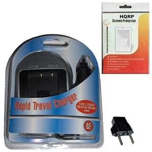 HQRP Wall Rapid Travel Battery Charger Kit for Aiptek Model V5VP, V5V, DZO-Z53, DZO-Z33,... by HQRP
