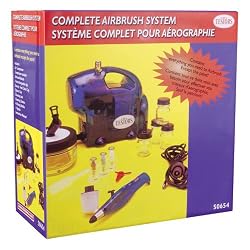 AZTEK COMPLETE AIRBRUSH SETKIT W/COMPRESSOR & ACCESSORIES