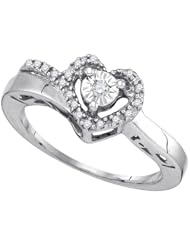 0.11CT-DIA HEART RING