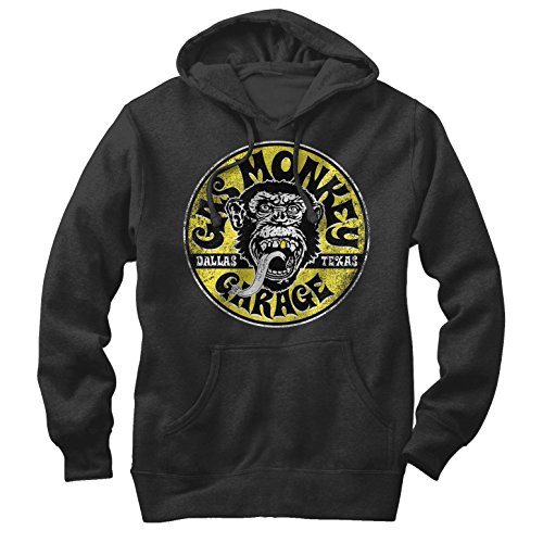 Gas Monkey Logo Circle Mens Graphic Lightweight Hoodie - Fifth Sun