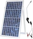 MicroSolar - 30w Solar Charger Kit // Plug & Play// Solar Charge Contoller Included - 18 Feet Wire - Optional 16.4 feet extension wire // Include Cigarette Plug with Fuse & Alligator Clips Wire