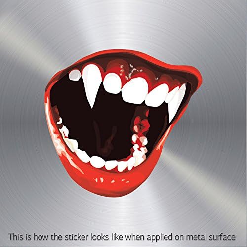 Hobby Decal Dracula Vampire Teeth Bite Weatherproof Skate Specialty Permane (4 X 3.76 In)