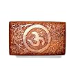 Rosewood Hand Carved Keepsake Box from India with Om Symbol Top, 3x5