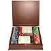 Best Quality 100 10G Sopranos All Clay Poker Chips w/Mahogany Case
