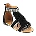 GB65 Girl's Tassels Deco Ankle Strap Sandals