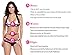 EVALESS Womens Bandage Cut Swimsuit Swimwear Bikini Set Blue Medium Size