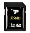 Patriot LX Series 16 GB Class 10 SDHC Flash Memory Card PSF16GSDHC10 (Black)
