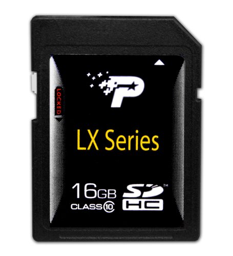 Patriot LX Series 16 GB Class 10 SDHC Flash Memory Card PSF16GSDHC10 (Black)