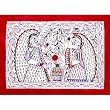 Wall Madhubani Art Organic Color Paper (seemadh040)