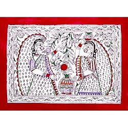 Wall Madhubani Art Organic Color Paper (seemadh040)