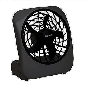 "ABC Products" O2 Cool Battery or Electric 5" Portable Fan (Black)