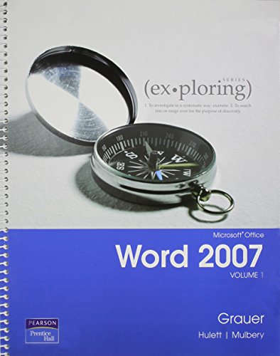 exploring ms word 07 volume 1  student cd