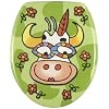 WENKO 17616100 WC-Sitz Crazy Cow - rostfreie Edelstahlbefestigung, Duroplast