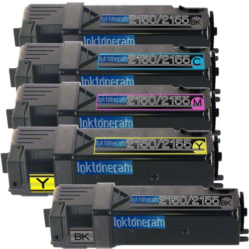 1 Pack + 1 Black of Total 5 Remanufactured Dell 2150/2155 Toner Cartridges for Dell 2150 Combo Pack On Sale