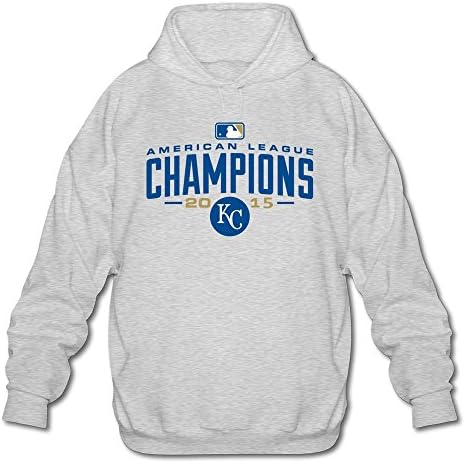 SHFL Men's MLB Kansas City Royals Champions Logo Hoodie Sweatshirts Ash L