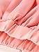 Persun Women's Chiffon V Neck Front Lace up Back Spaghetti Strap Ruffle Crop Top