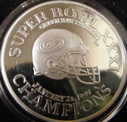 Buy Green Bay Packers 1997 Super Bowl XXXI Champions Limited Edition Commemorative Coin by Enviromint