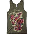 Fly Racing Tat Women's Tank Casual Wear Shirt - Olive