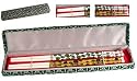 Cloisonne Chopsticks- Set of Two in Brocade Box