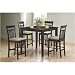 Kitchen & Housewares : 5pc Cappuccino Finish Counter Height Dining Table and 4 Barstools Set
