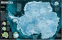 Antarctica Satellite Wall Map Laminated