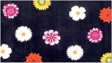 Black Flower Dot Rug
