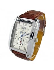 Youyoupifa Brown And Square Automatic Mechanical Movement Unisexs Watch