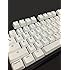 Vortex White Doubleshot PBT Keycaps with blue infill - 104 Keycaps for Mechanical Keyboards (cherry switches)