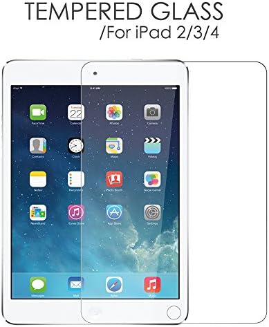 iPad 4 Screen Protector - NOOT® 0.33mm Tempered Glass Crystal Clear l Slim l Anti Finger Print l Scratch Proof and Light weight Screen Protector for Apple iPad 4th, iPad 3rd, 2nd Generation