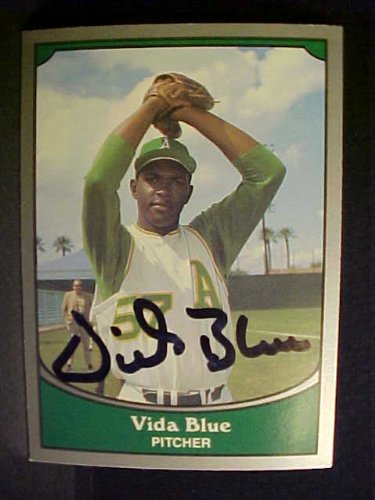 Vida Blue Oakland Athletics #8 1990 Baseball Legends Signed Baseball Card