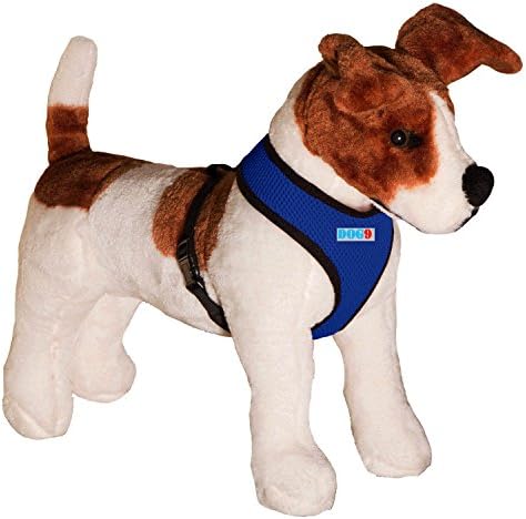 DogNine Mesh Dog Harness - Comfortable Dog Vest, No-Choke Soft Harness (Blue, Small)