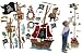 XL - 3-D Meßlatte Pirat Wandtattoo selbstklebend mit 4 extra Stickern - Junge Messlatte bunt Piratenschiff Tattoo Zimmer Kinderzimmer Kinder Kind Baby Dekoration Wandsticker Sticker Aufkleber wiederverwendbar Piratenschiff Piratenboot Kindermeßlatte Messleiste Wachstumslatte