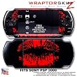 Big Kiss Red on Black WraptorSkinz Skin and Screen Protector Kit fits Sony PSP 3000