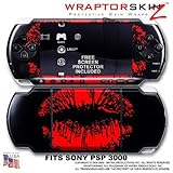 Big Kiss Red on Black WraptorSkinz Skin and Screen Protector Kit fits Sony  ....