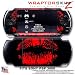 Big Kiss Red on Black WraptorSkinz Skin and Screen Protector Kit fits Sony PSP 3000
