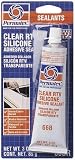 Permatex 80050-12PK Clear RTV Silicone Adhesive Sealant - 3 oz., Pack of 12