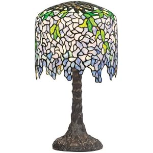 C4864 TABLE LAMP - DARK BRONZE WISTERIA TIFFANY SHADE, TYPE A 40W by Lite Source by Lite Source