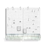 Azar 900945-WHT Pegboard Room Organizer, White Pegboard