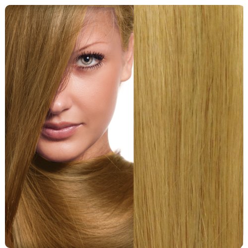 GoGoDiva Clip in Hair Extensions 100% Human Remy Hair 16 Light Golden Blonde colour
