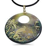 Pearl Shell Pendant - Dolphin Inspired Design
