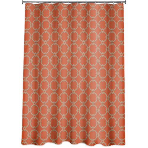 Links Peva Shower Curtain Russett Orange